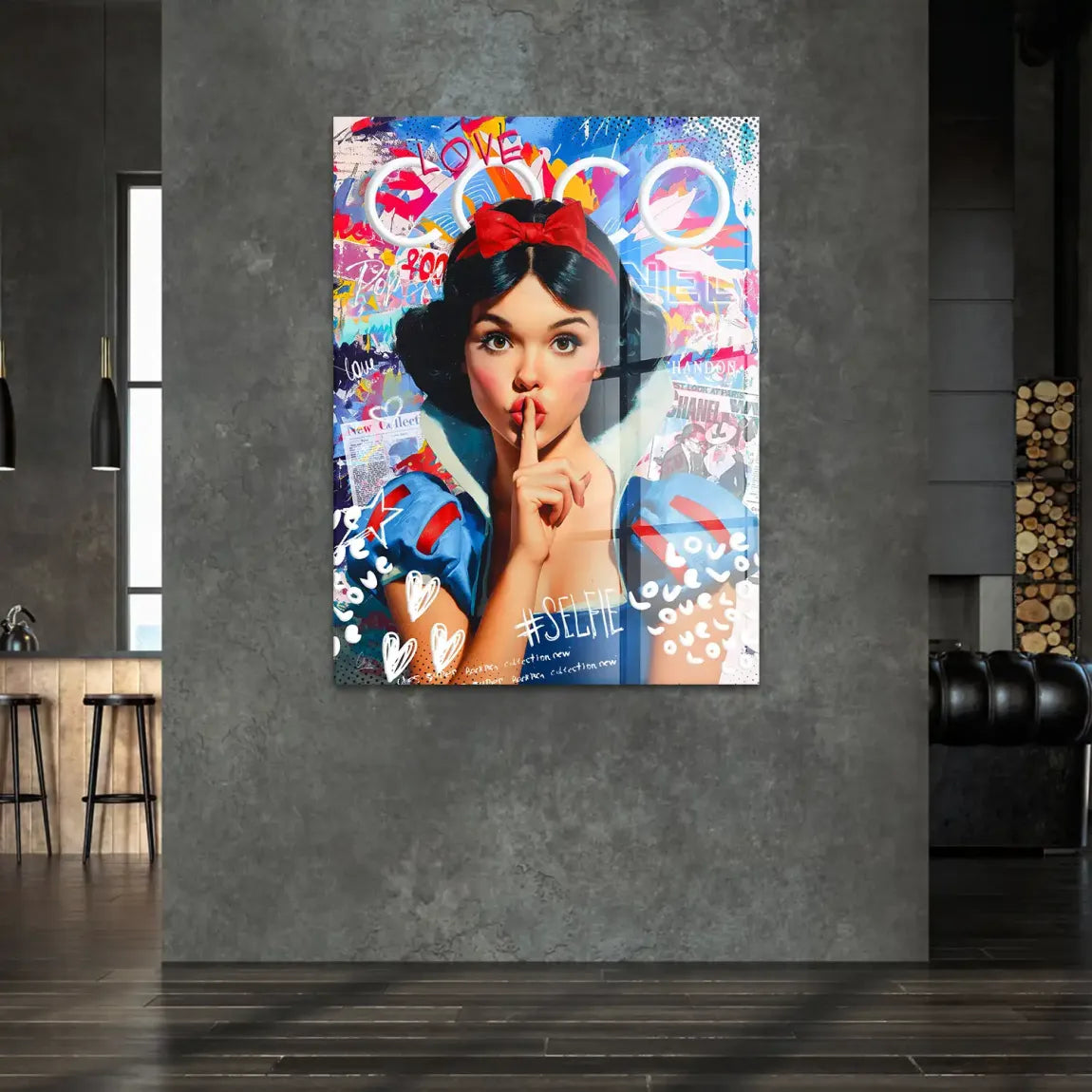 Schneewittchen Secret Pop Art Acrylglasbild