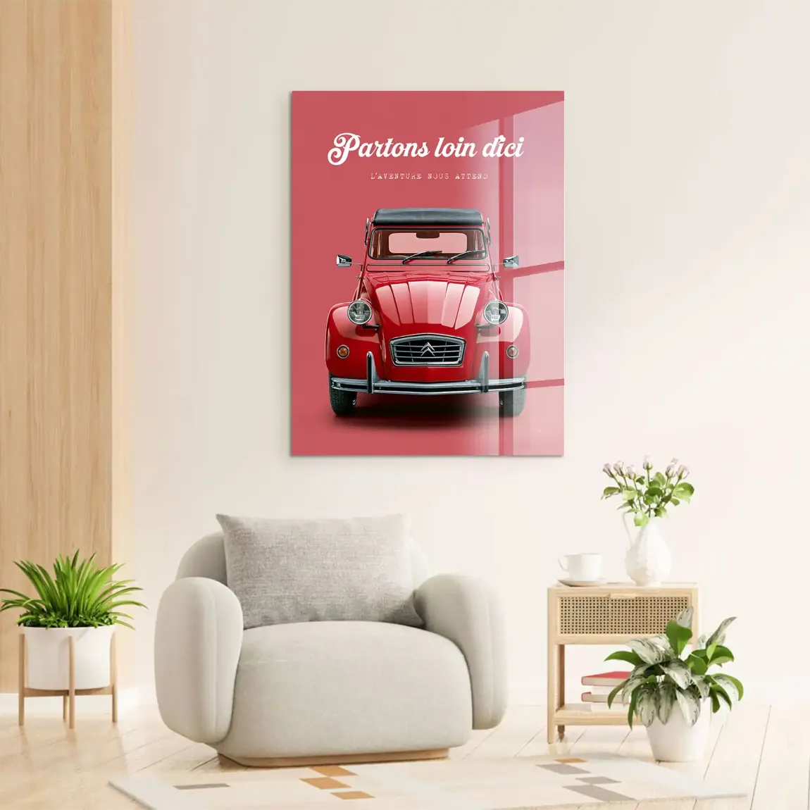 Citroen 2CV Rouge Acrylglasbild