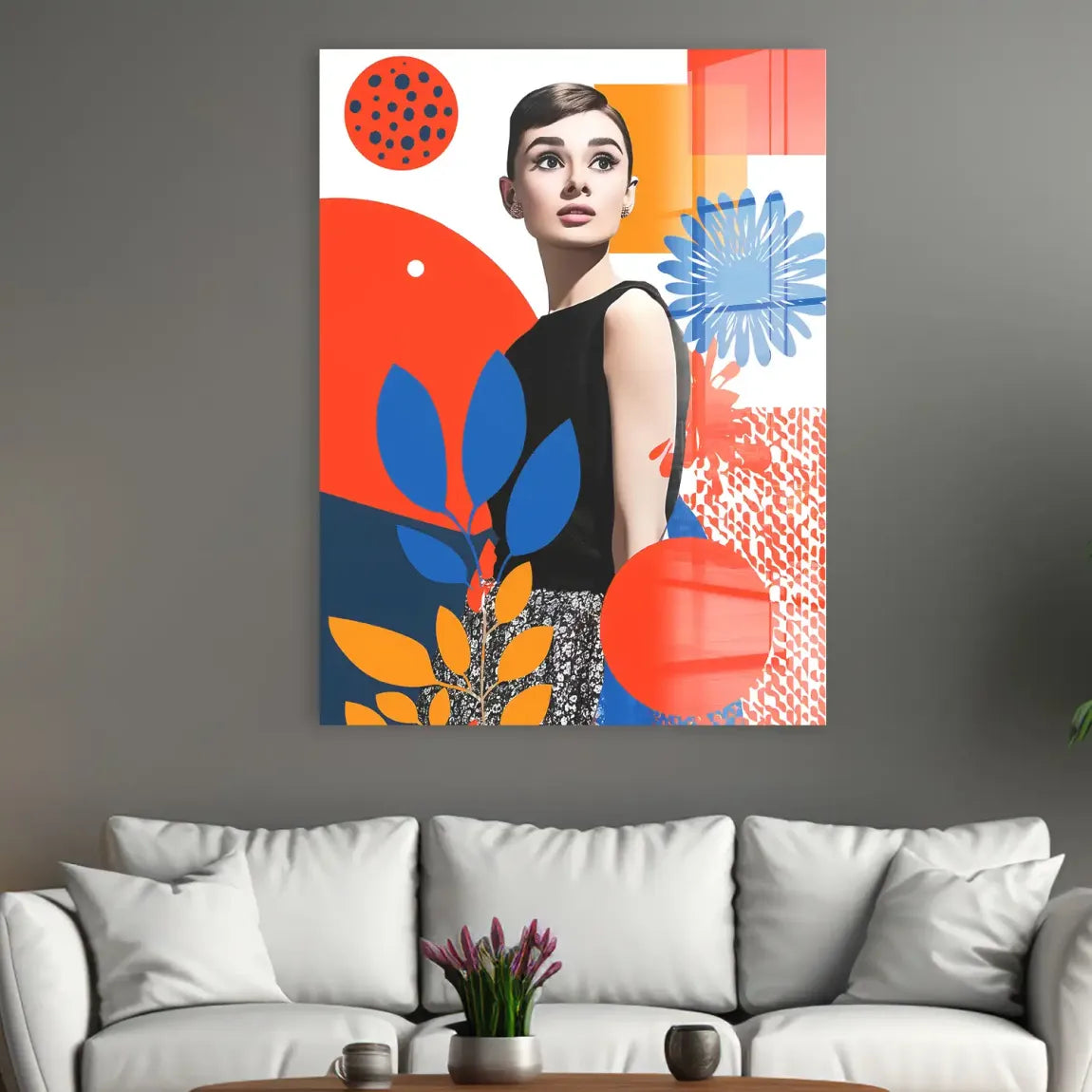 Audrey Hepburn Blooming Acrylglasbild INGALERIE
