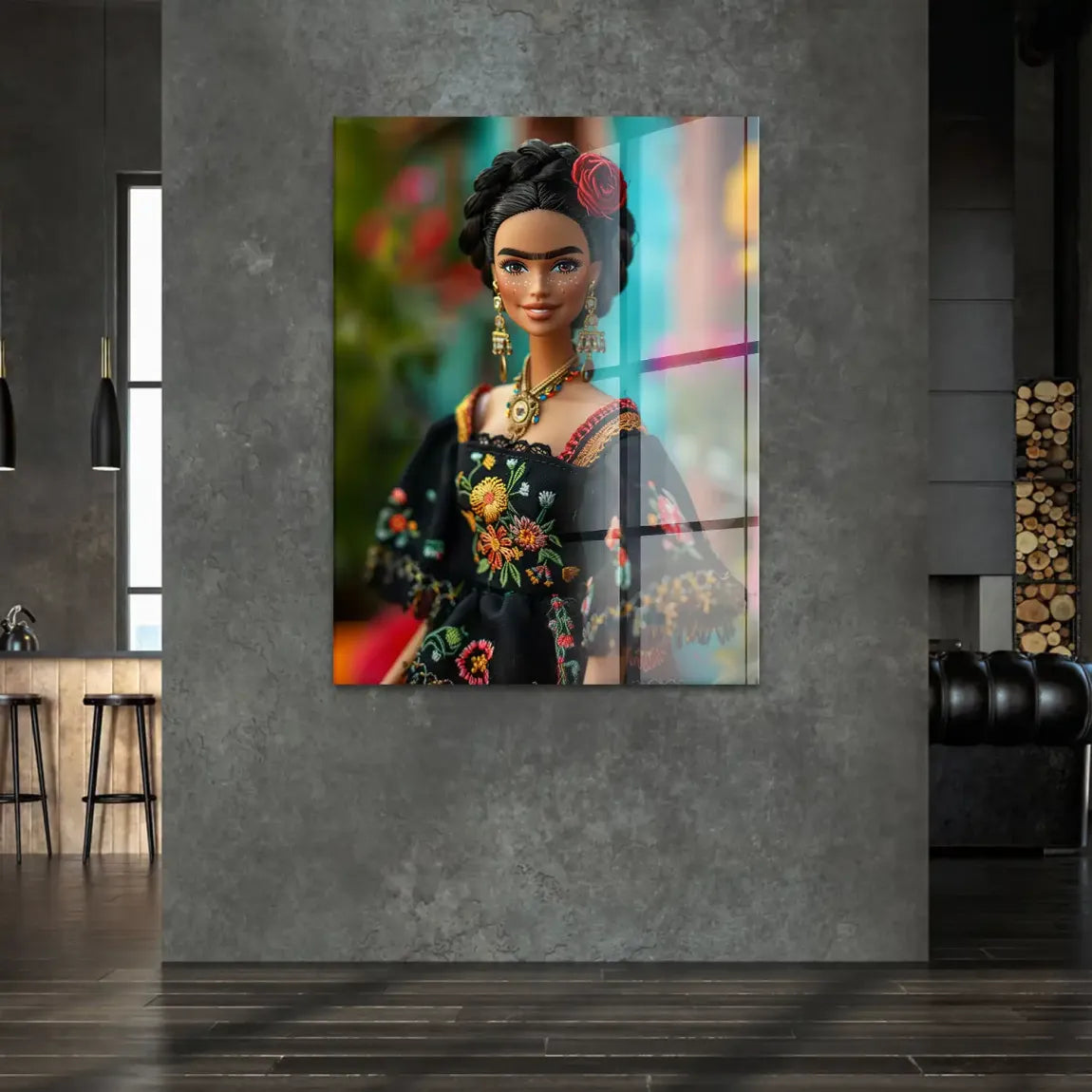 Frida Barbie Smile Acrylglasbild