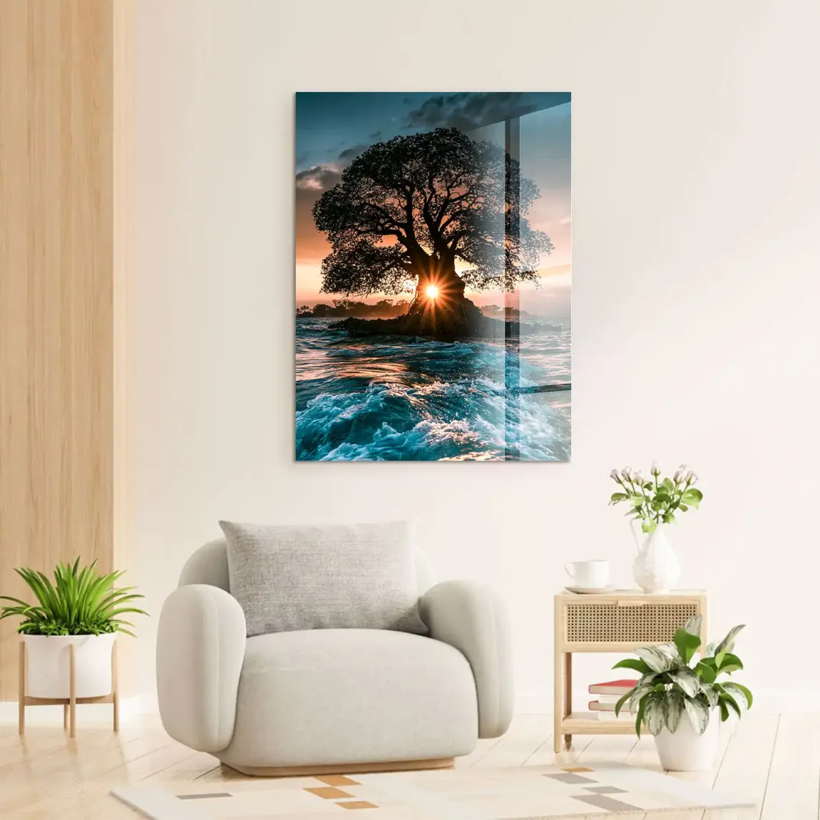 Sonnenbaum Acrylglasbild