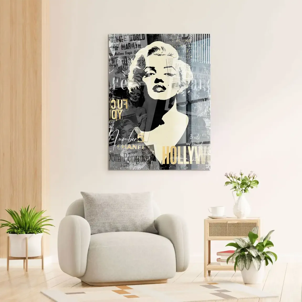 Marilyn Monroe Glamour News Acrylglasbild