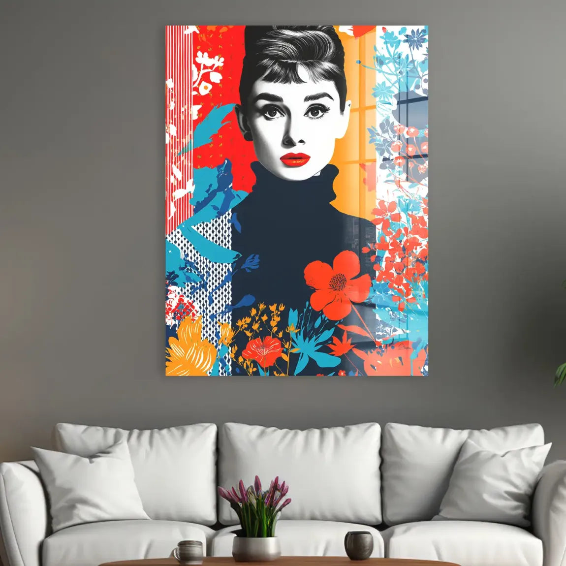 Audrey Hepburn Bloom Edition Acrylglasbild INGALERIE