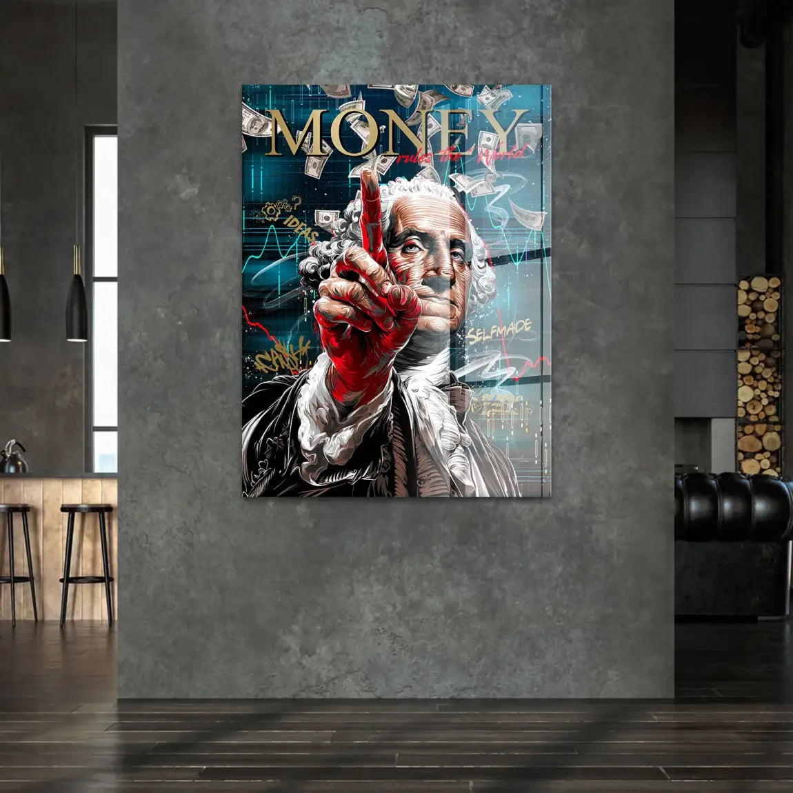 Money Empire Wallstreet Acrylglasbild