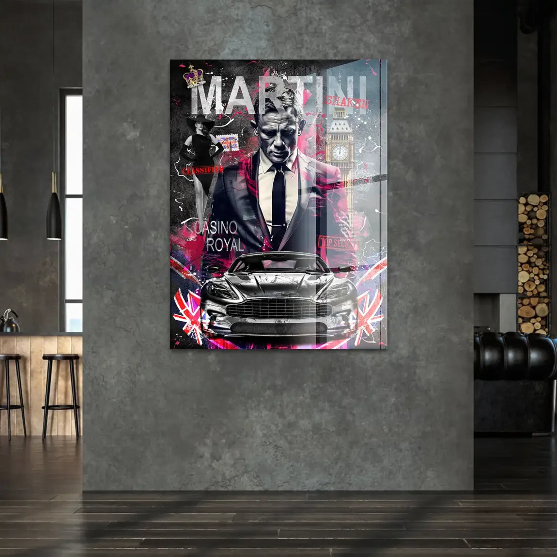 James Bond Royale Martini Acrylglasbild