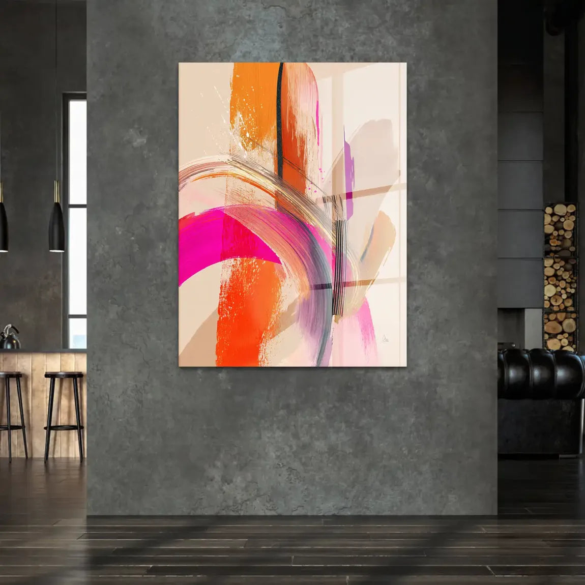 Amber Wave Acrylglasbild