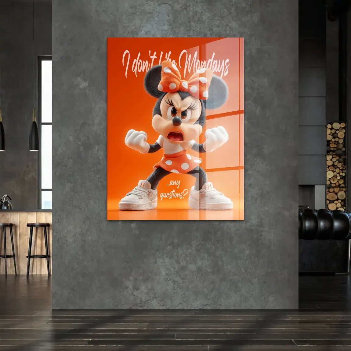 Monday Mood Minnie Maus Acrylglasbild