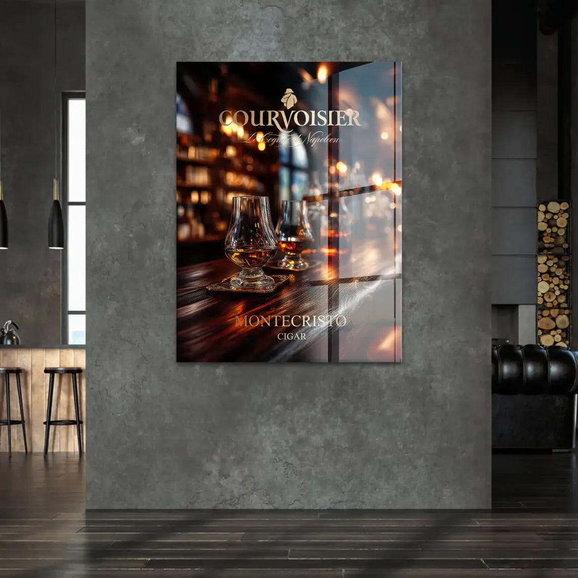 Amber Delight Cognac Acrylglasbild