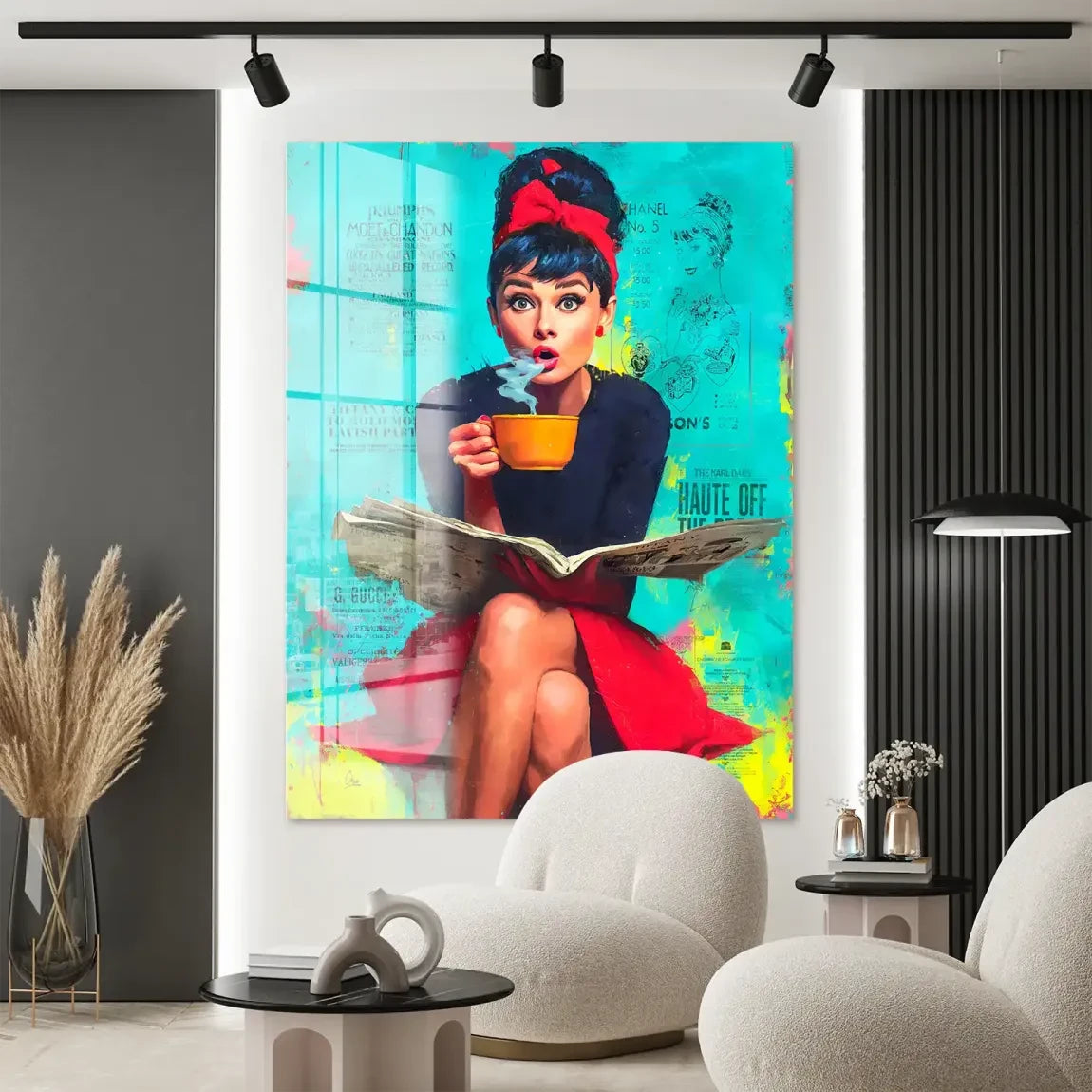 Audrey Heburn News Pop Art Acrylglas Bild INGALERIE