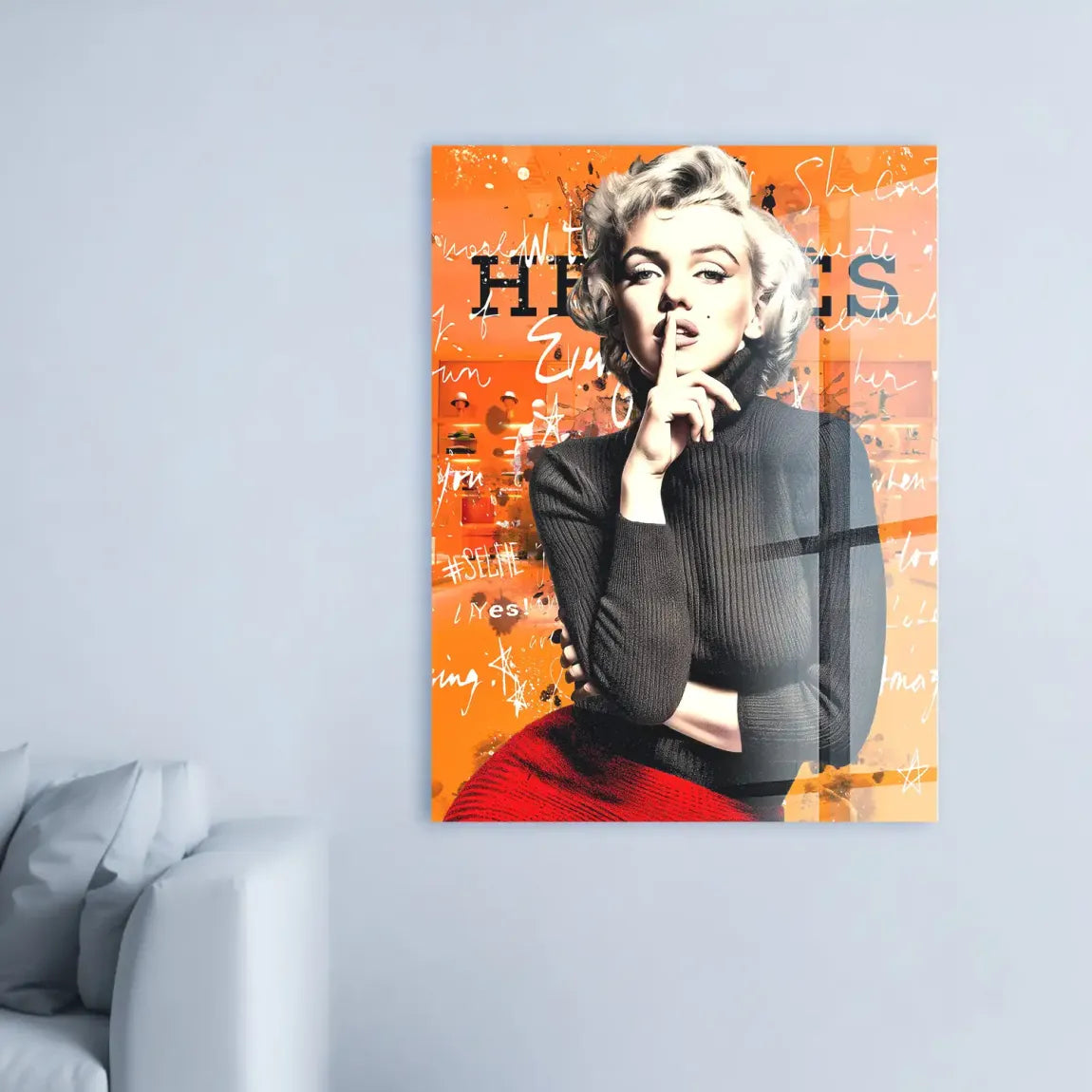 Monroe Secret Statement Acrylglasbild INGALERIE