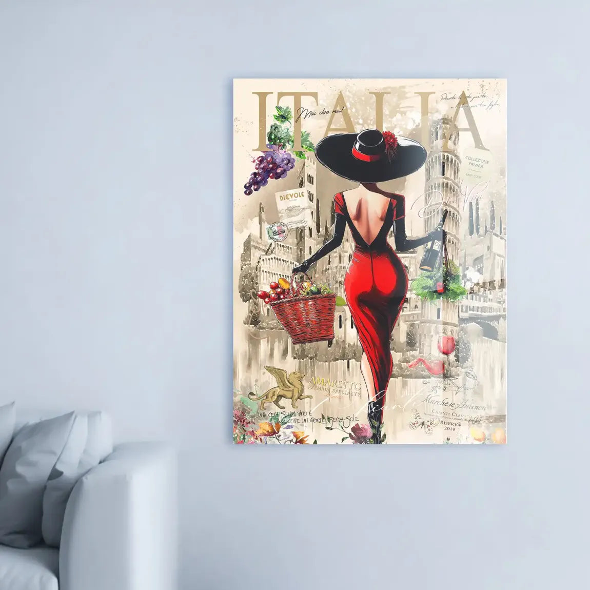 Dolce Vita Rosso Flair Acrylglasbild INGALERIE