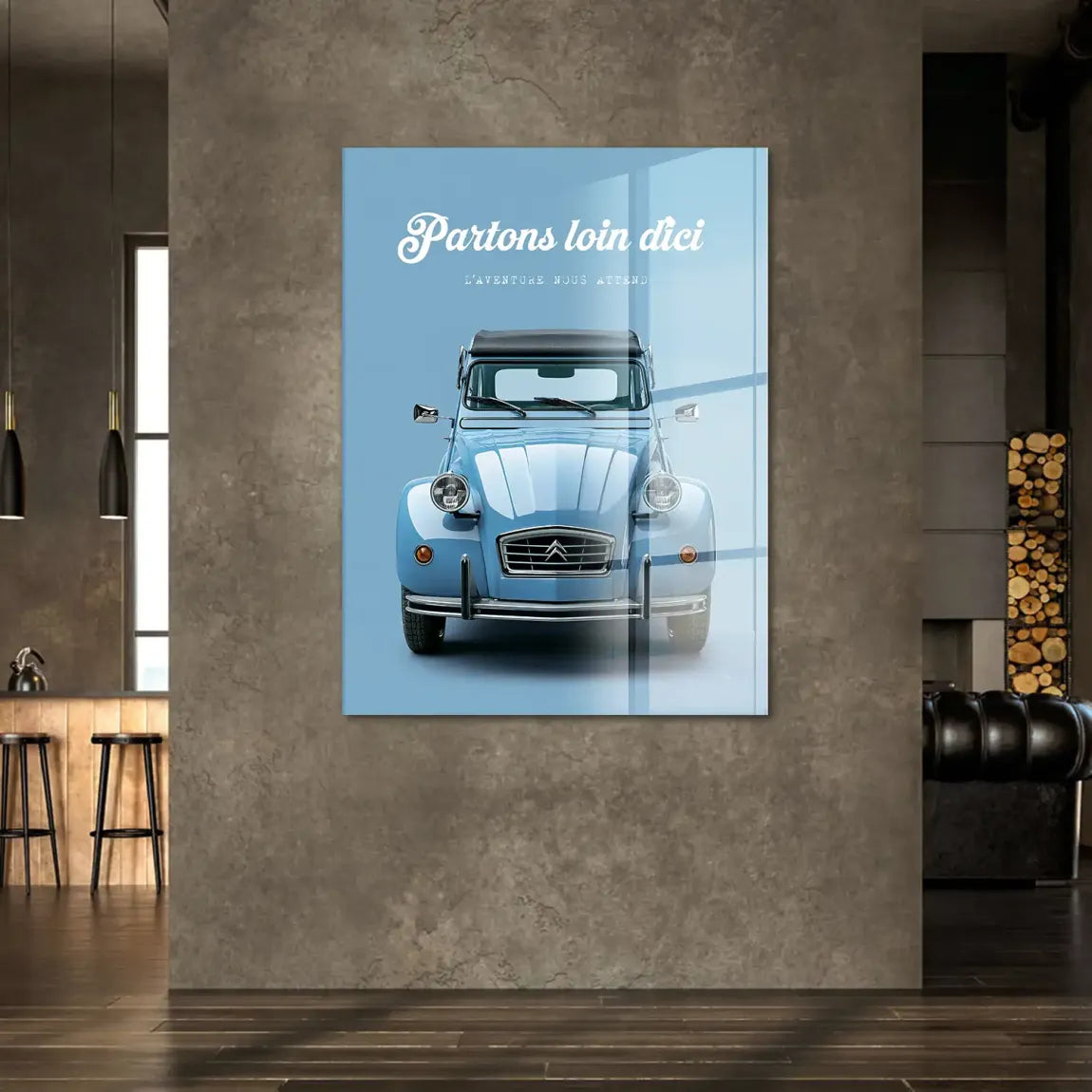 Citroen 2CV Bleu Acrylglasbild