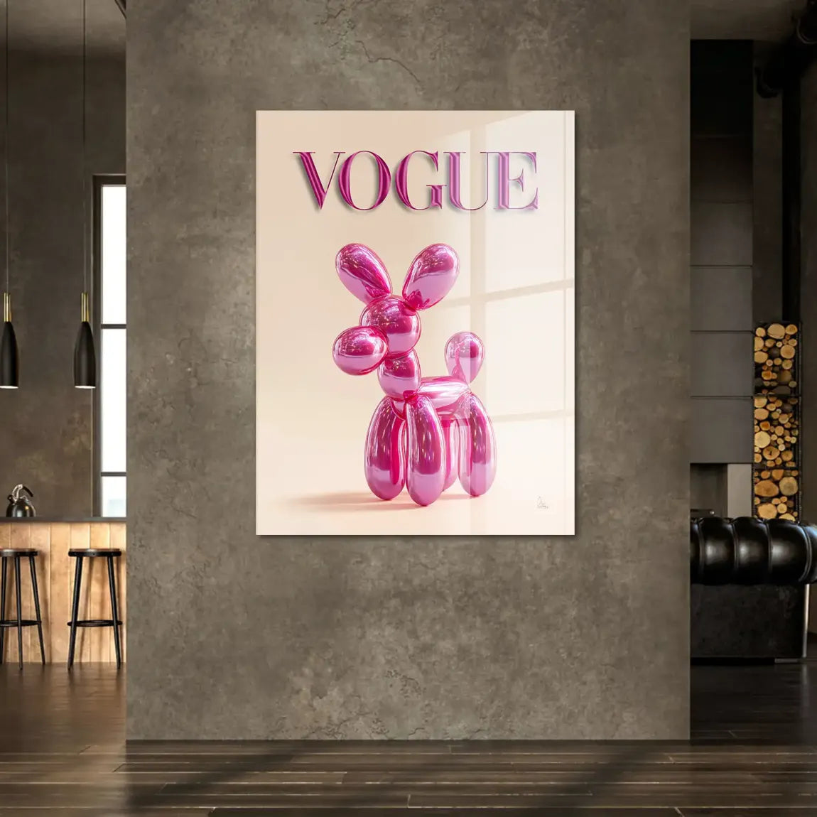 Vogue Hund Acrylglasbild