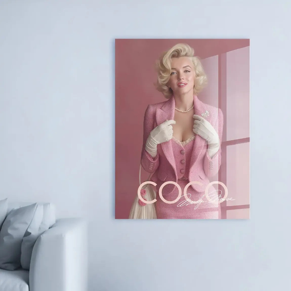Eleganz in Rosé Monroe Acrylglasbild INGALERIE