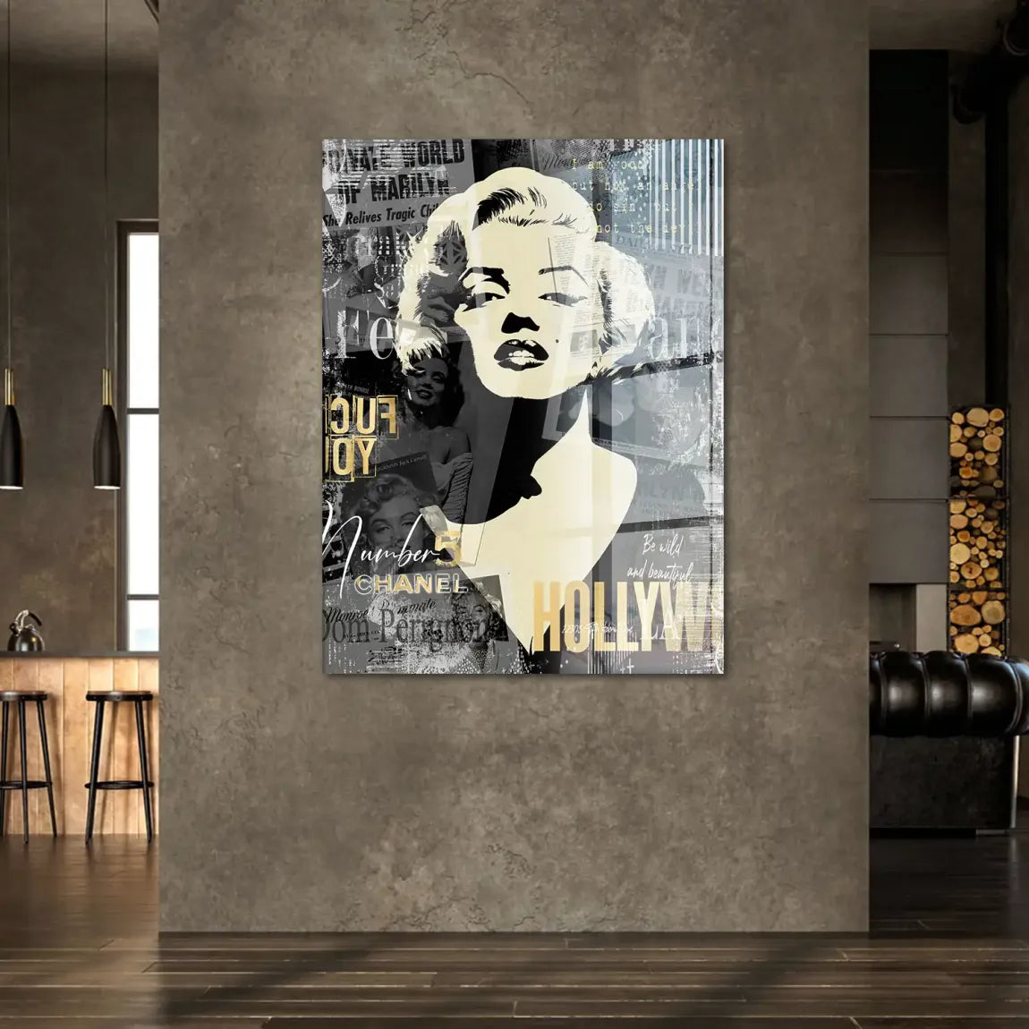 Marilyn Monroe Glamour News Acrylglasbild