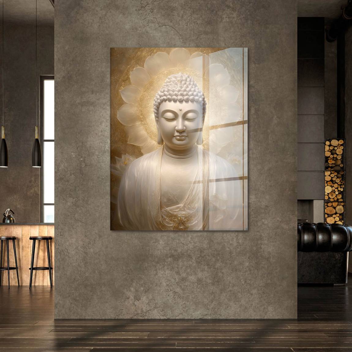 Goldener Buddha Acrylglasbild