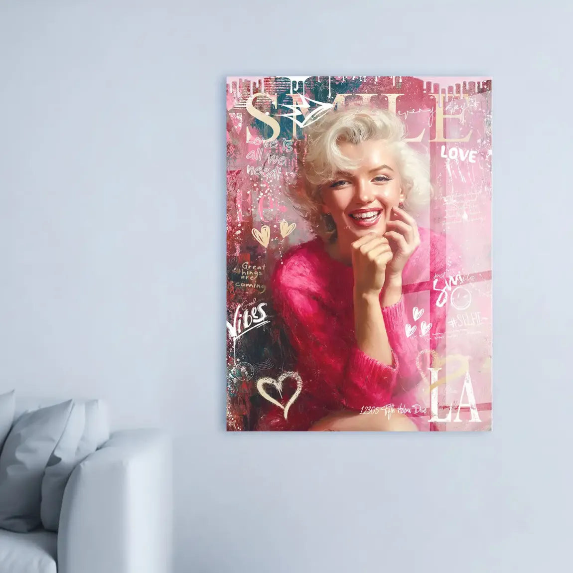 Smile in Pink Acrylglasbild INGALERIE
