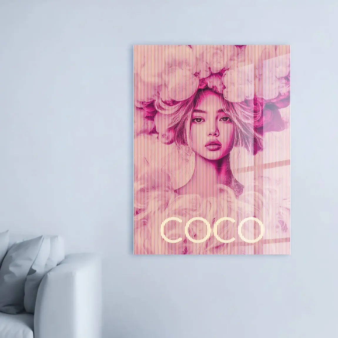 Coco Vision in Pink Acrylglasbild INGALERIE