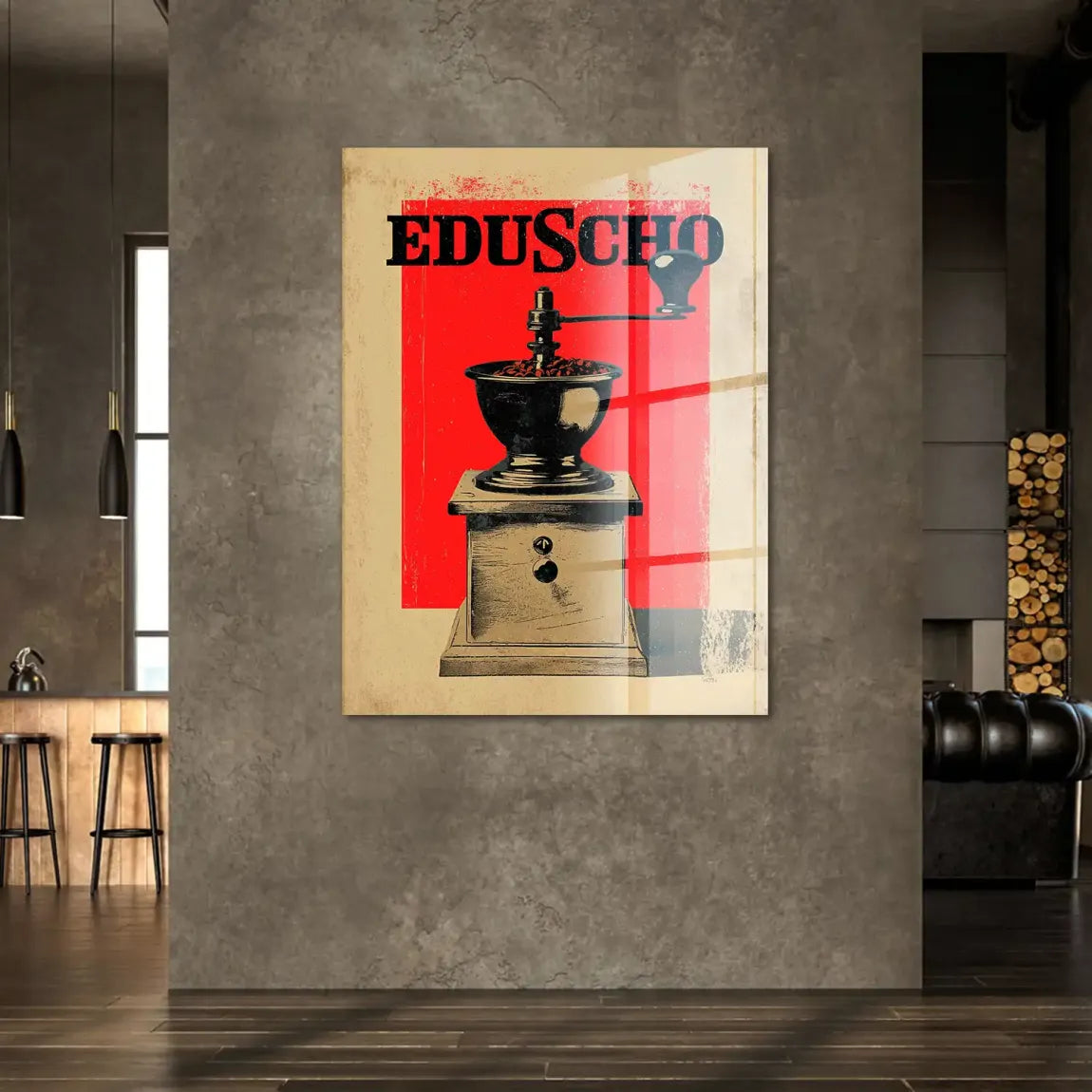 Eduscho Kaffeemühle Acrylglasbild