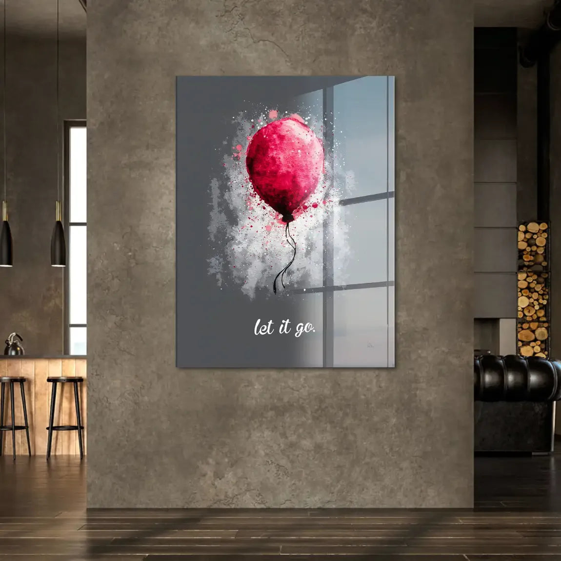 Let it go Ballon Acrylglasbild