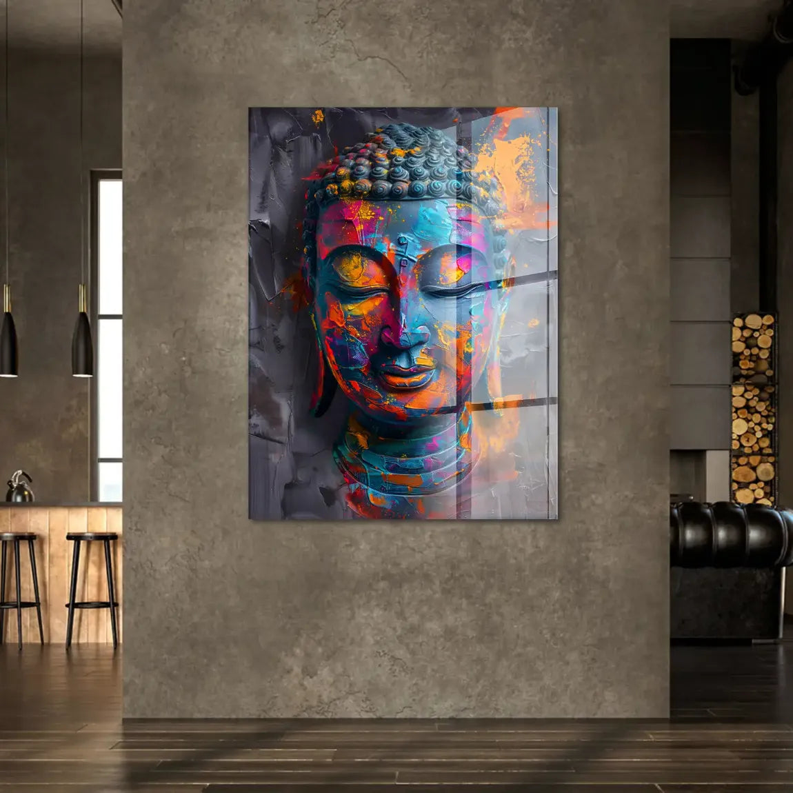 Buddha Farbpoesie Acrylglasbild