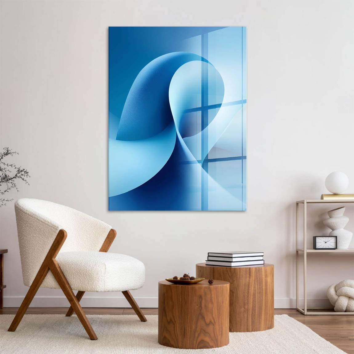 Blaue Welle Acrylglasbild