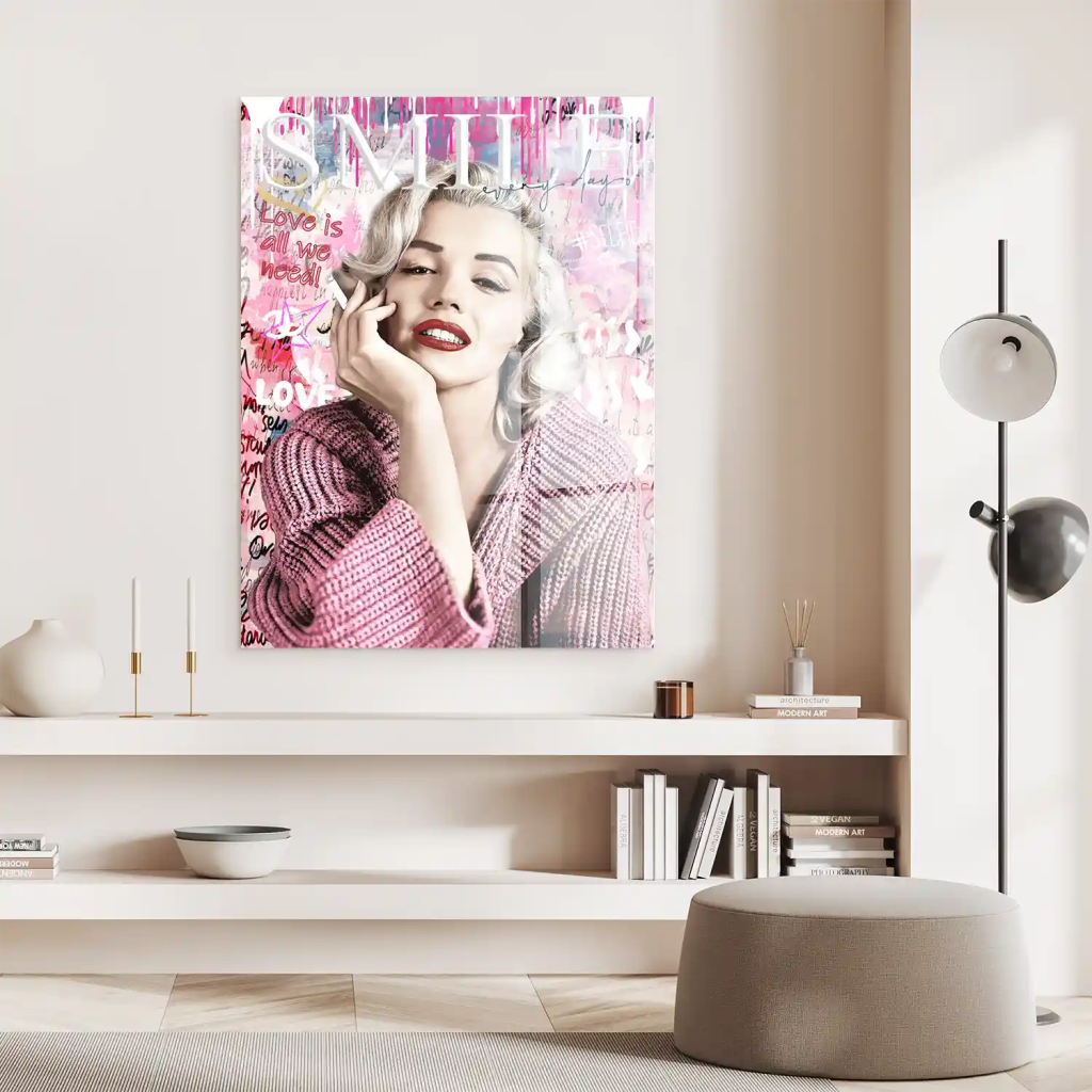 Pop Art Marilyn Monroe Smile Acrylglas Bild INGALERIE