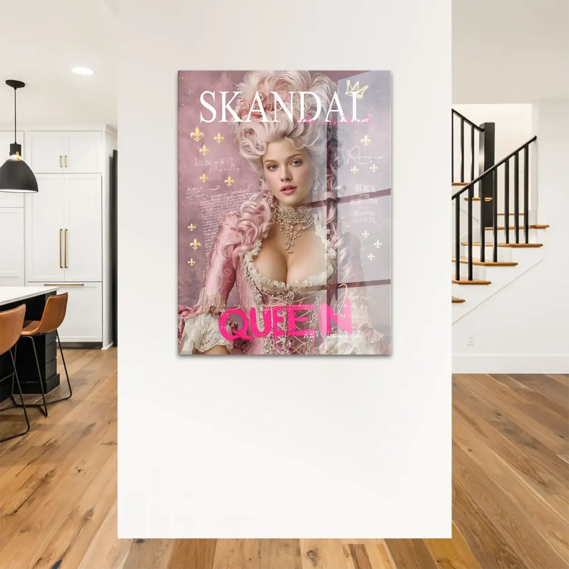 Marie Antoinette Skandal Pop Art Acrylglasbild