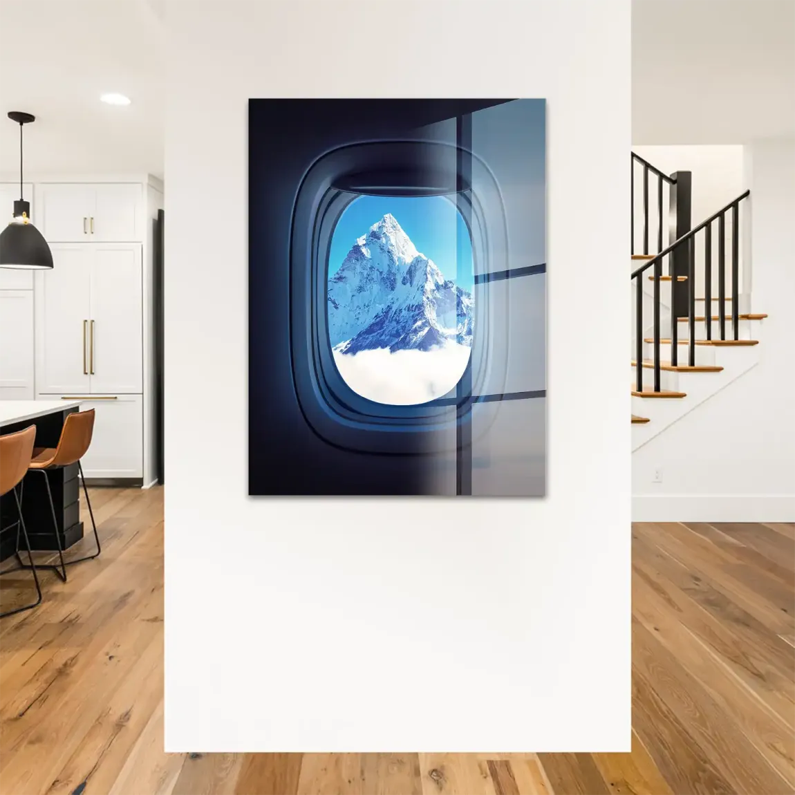 Flugzeugfenster Mount Everest Acrylglasbild