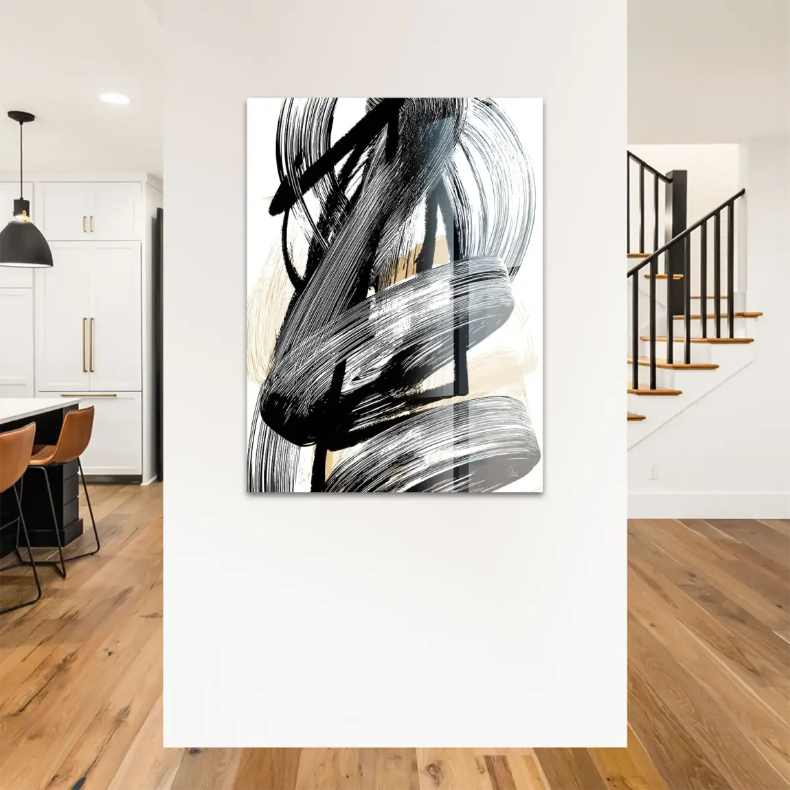 Black Motion Abstrakt Acrylglasbild