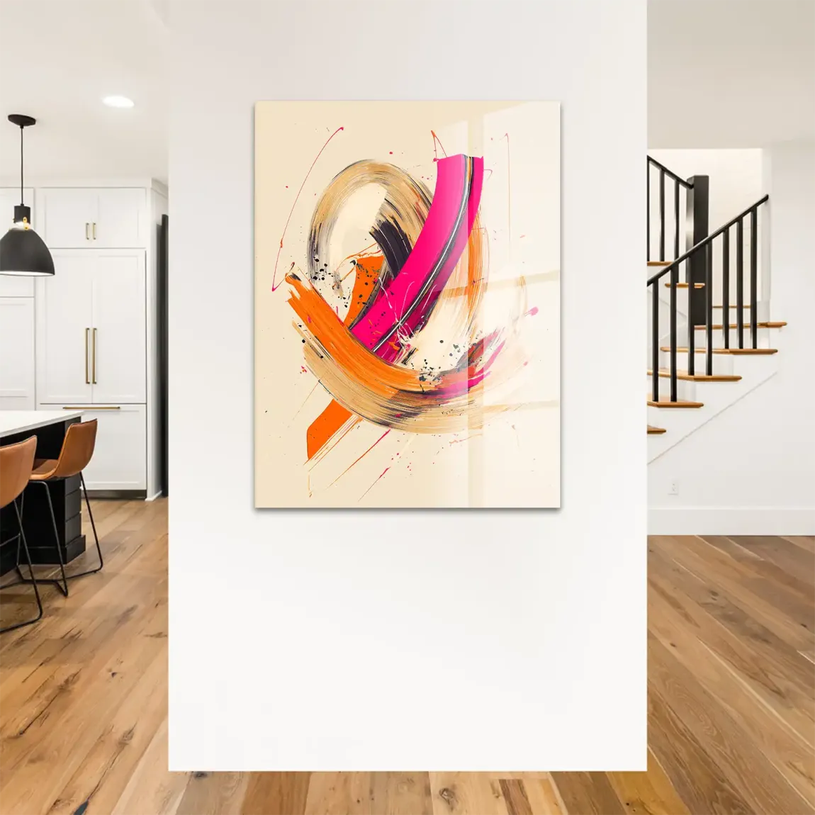 Bewegte Farbe Abstrakt Acrylglasbild