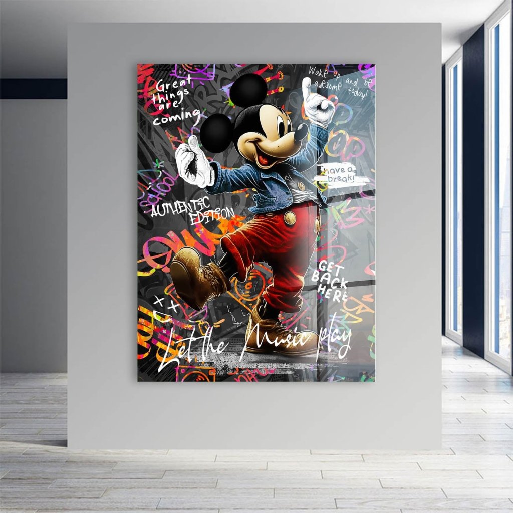 Micky Maus Dance Street Art Acrylglas Bild INGALERIE