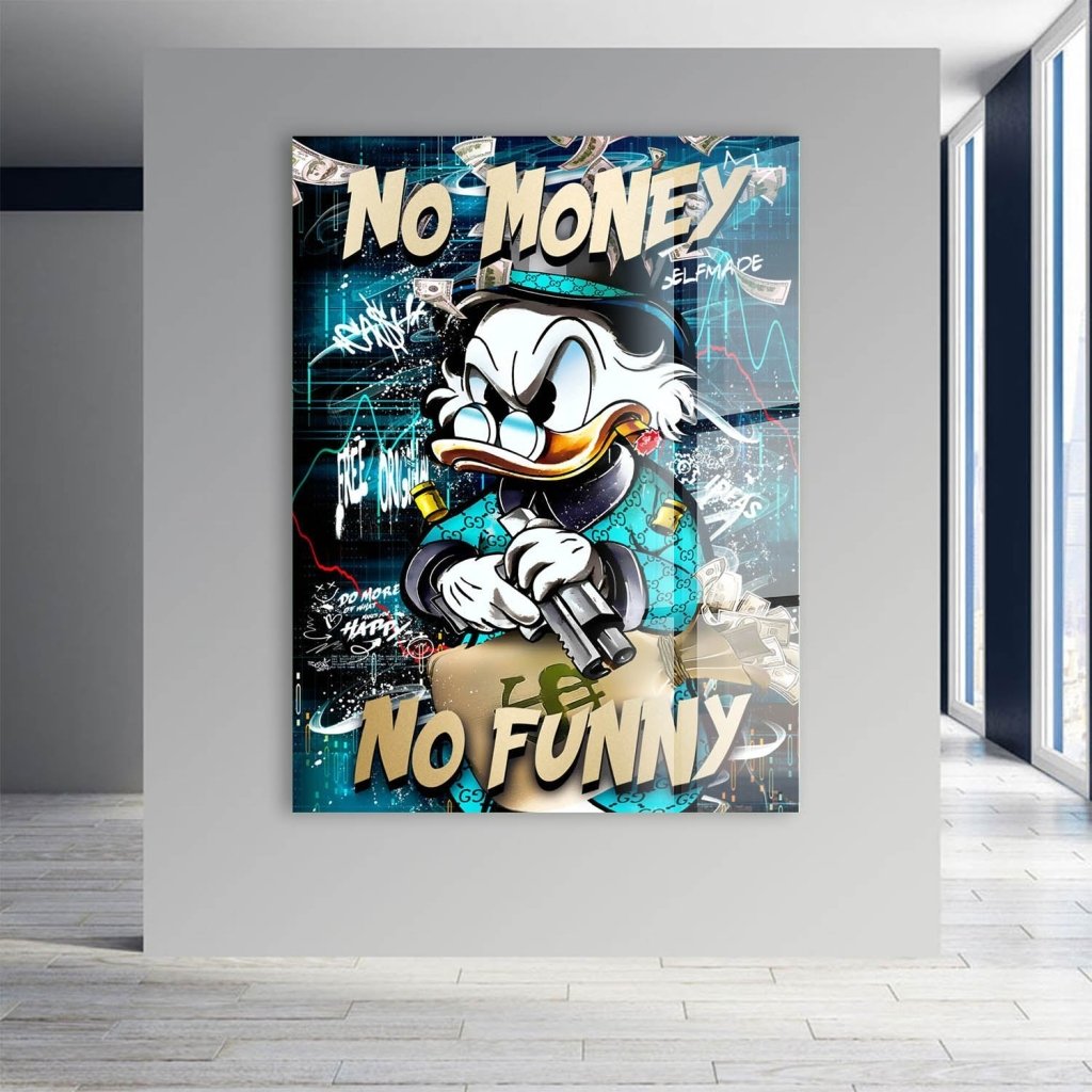 Dagobert Duck No Funny Pop Art Acrylglas Bild INGALERIE