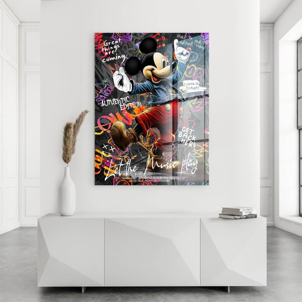 Micky Maus Dance Street Art Acrylglas Bild INGALERIE