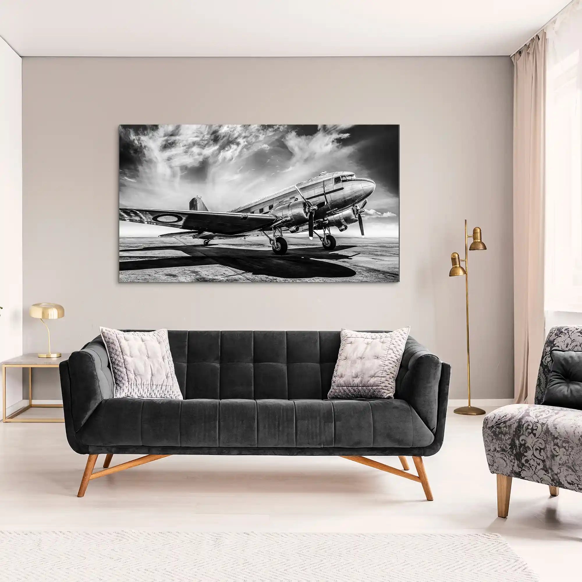 DC3 Vintage Flugzeug Aludibond Bild INGALERIE