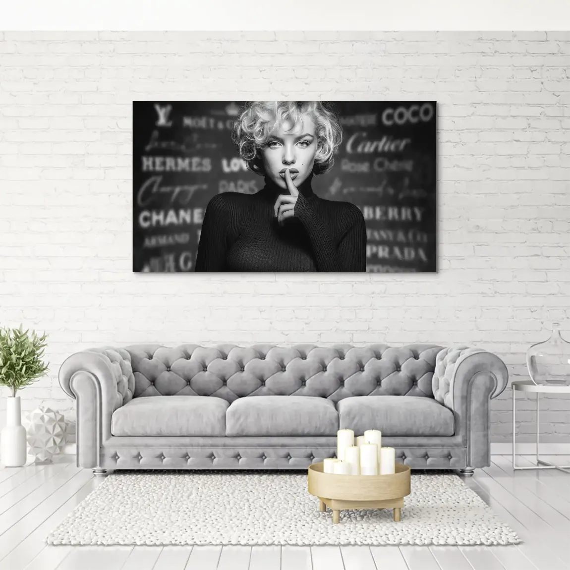 Marilyn Monroe Black Secret Aludibond Bild