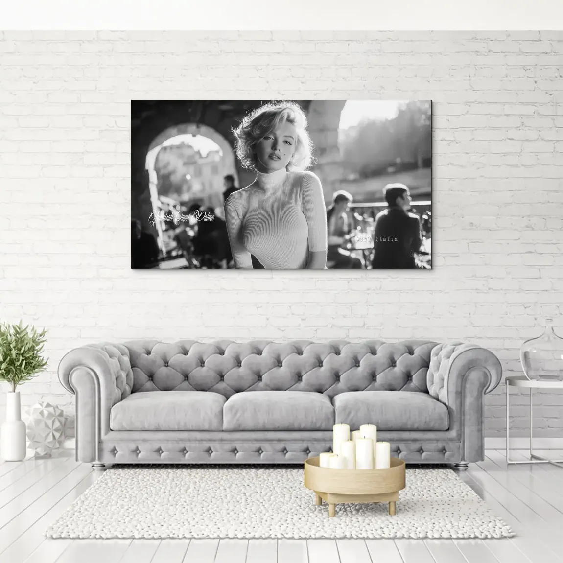 Marilyn Monroe Italia Alu Dibond Wandbild