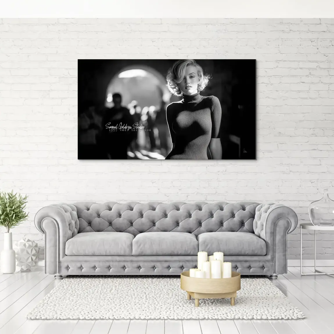 Marilyn Monroe Studio Alu Dibond Wandbild