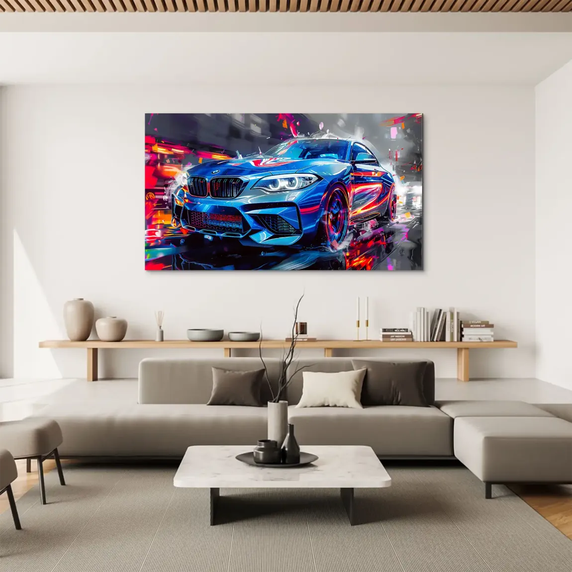 BMW M2 Abstrakt Vision Aludibond Bild