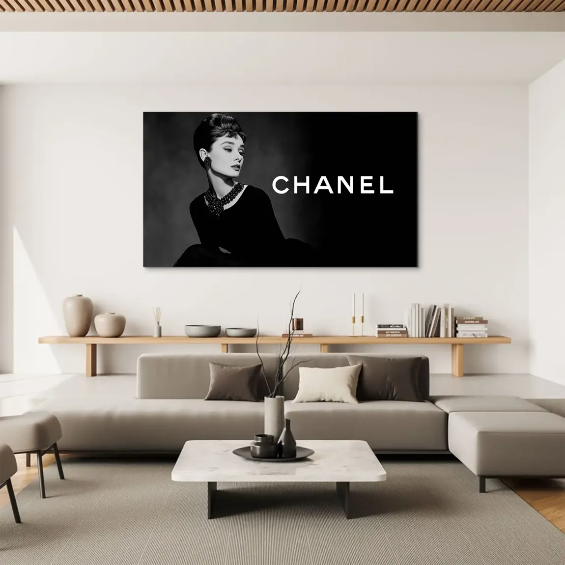 Audrey Noir Elegance Aludibond Bild