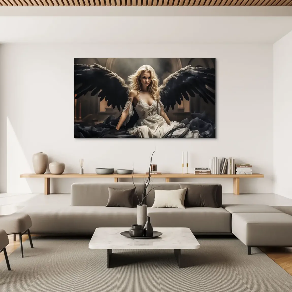 Blackwing Angel Art Aludibond Bild