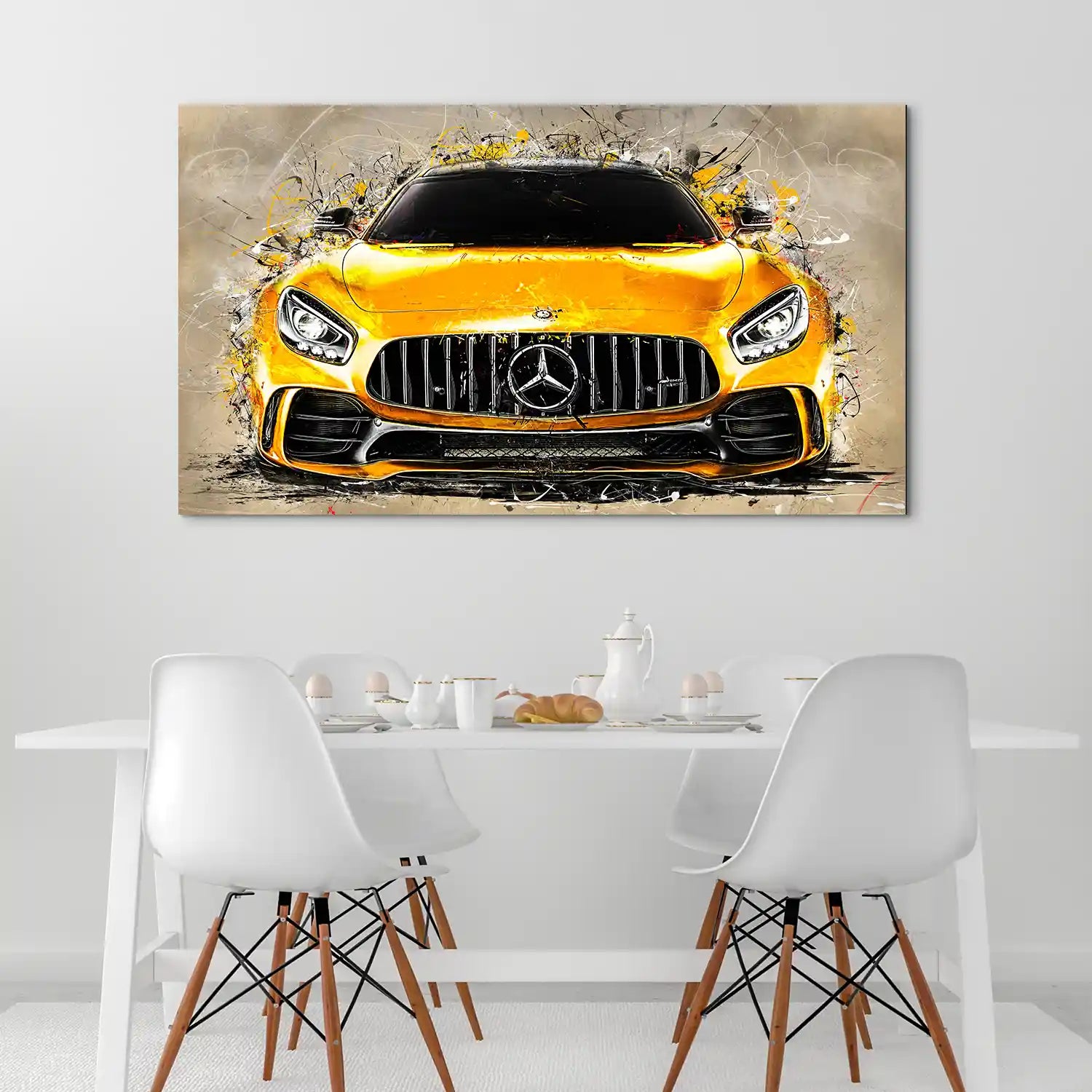 Mercedes AMG GT Retro Style Aludibond Bild INGALERIE