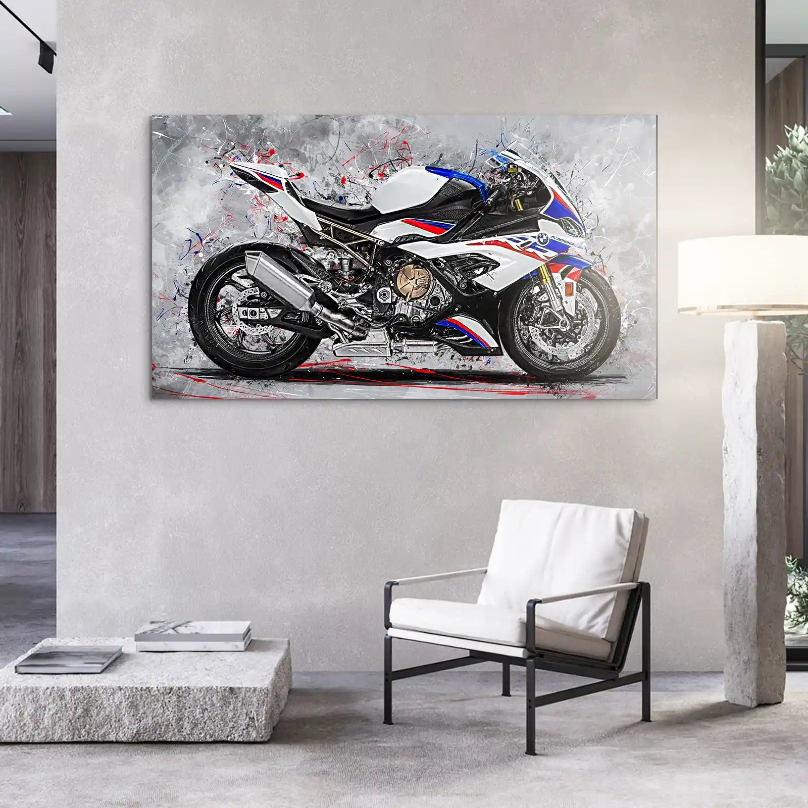 BMW S1000RR Abstrakt Style Aludibond Bild INGALERIE
