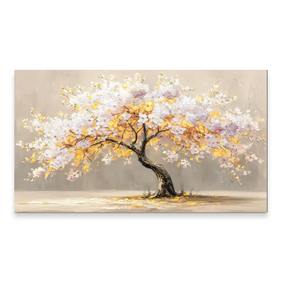 Gold Leaf Tree Art Aludibond Bild
