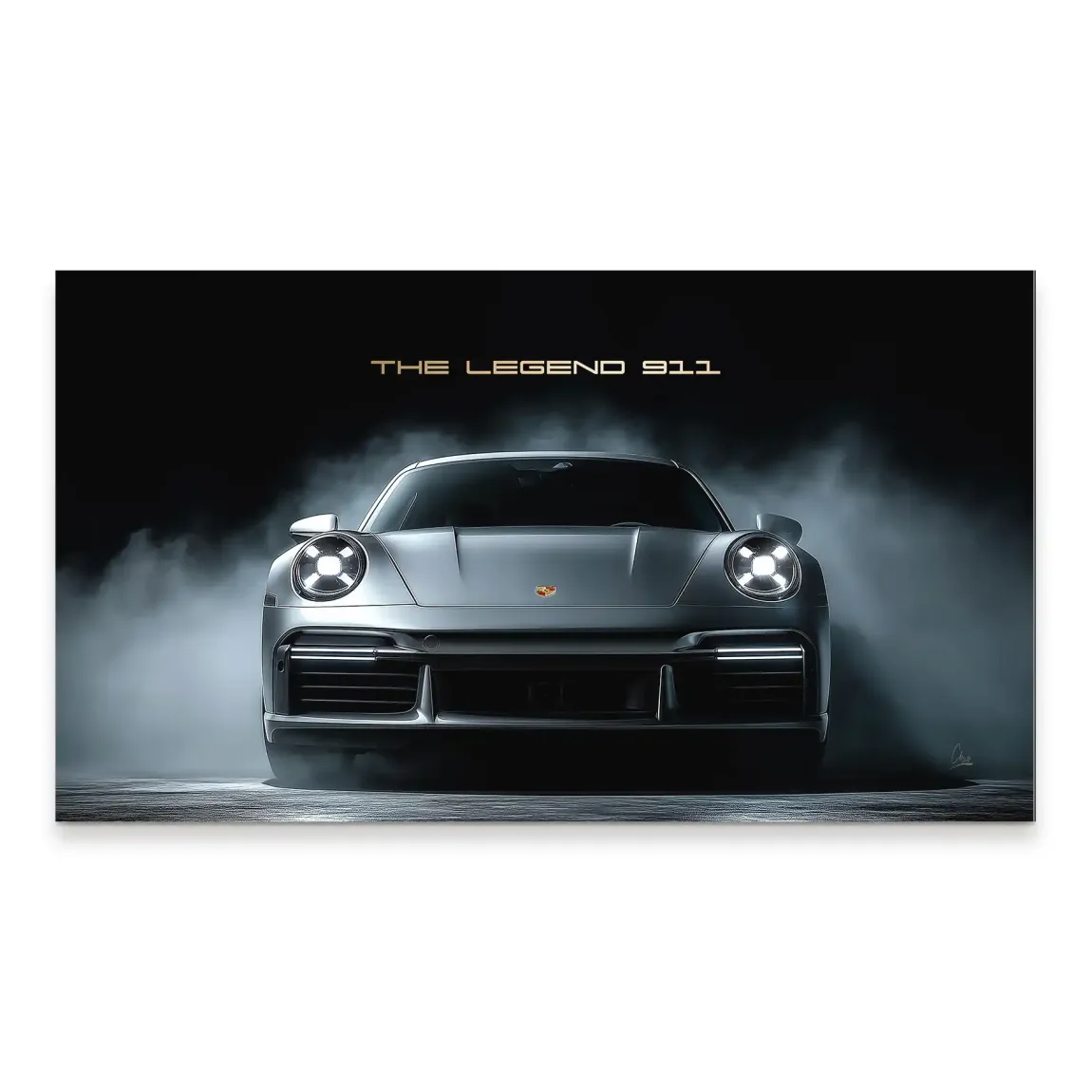 911 Silver Legend Aludibond Bild