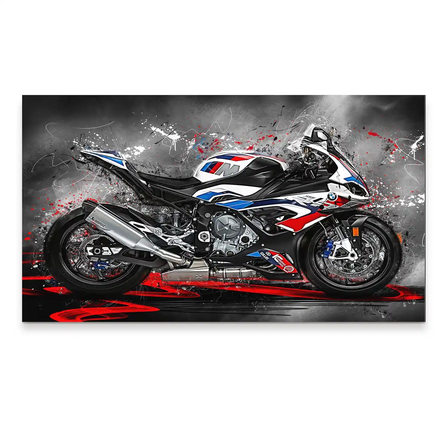 BMW M1000 Motorrad Abstrakt Style Aludibond Bild INGALERIE