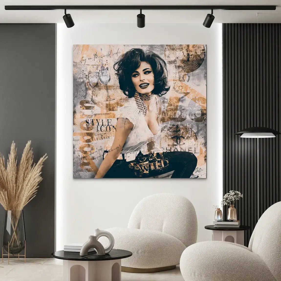 Sophia Loren Street Art AluDibond Bild INGALERIE