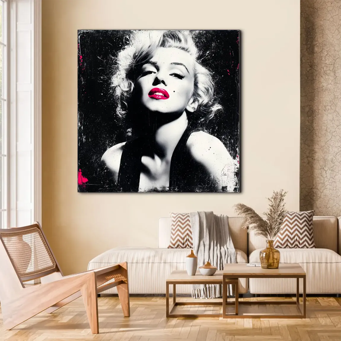 Monroe Noir Art Alu Dibond Bild