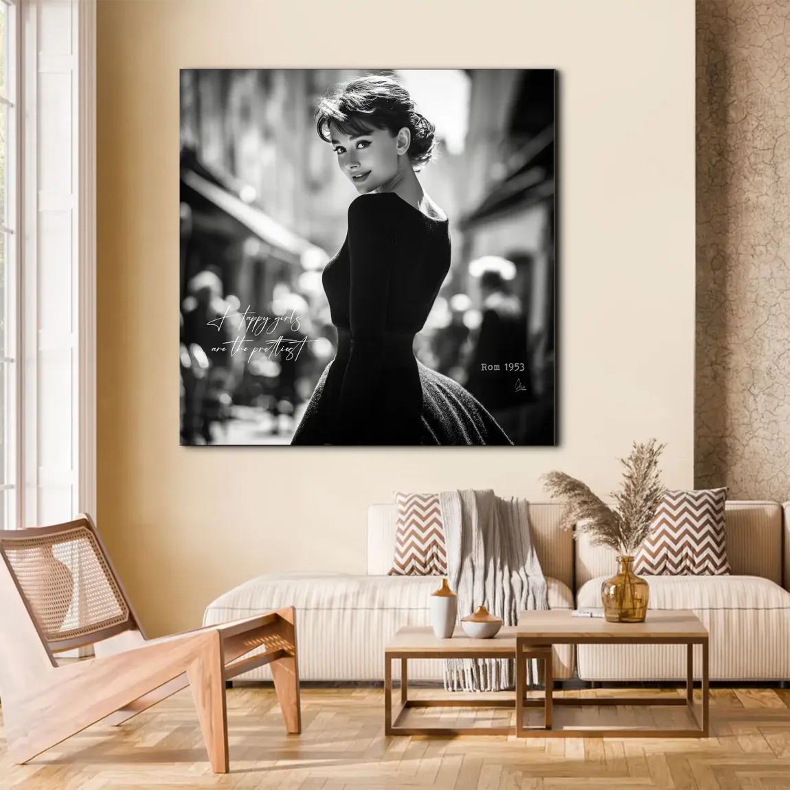 Audrey Hepburn Roma Alu Dibond Bild