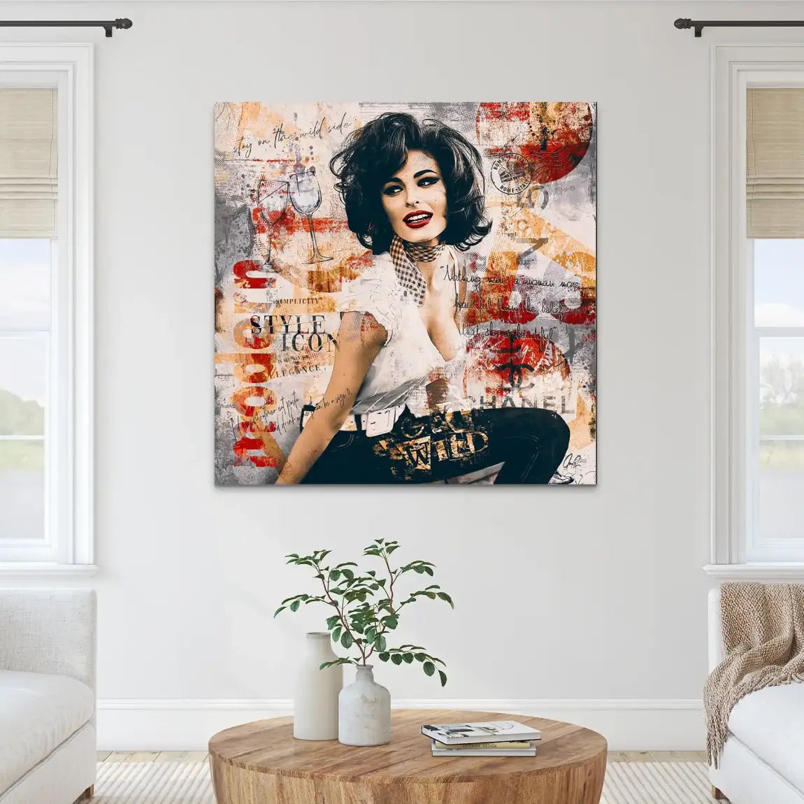 Sophia Loren Street Art Nr.2 AluDibond Bild INGALERIE